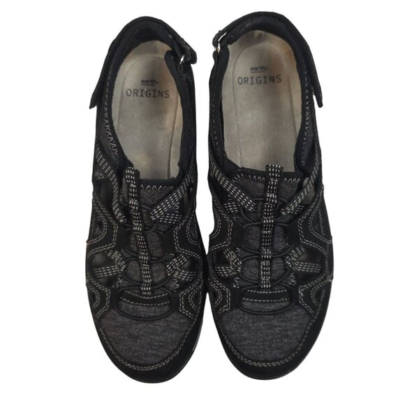 Earth Origins Womens Sid Black Sandals Slip-on Walking Shoes Size 8M - Picture 2 of 9